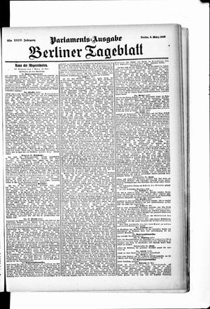 Berliner Tageblatt und Handels-Zeitung on Mar 8, 1906