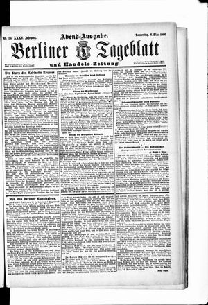 Berliner Tageblatt und Handels-Zeitung vom 08.03.1906