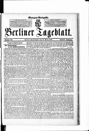 Berliner Tageblatt und Handels-Zeitung vom 10.03.1906