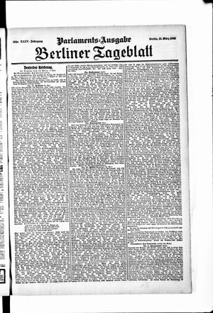 Berliner Tageblatt und Handels-Zeitung vom 15.03.1906