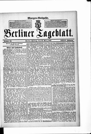 Berliner Tageblatt und Handels-Zeitung vom 23.03.1906
