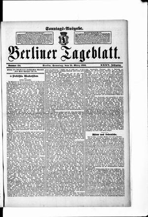 Berliner Tageblatt und Handels-Zeitung vom 25.03.1906