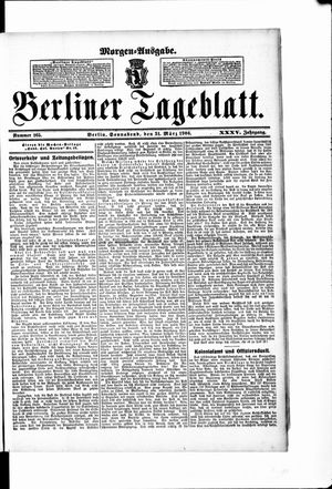 Berliner Tageblatt und Handels-Zeitung vom 31.03.1906
