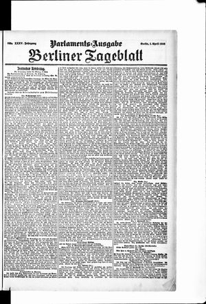 Berliner Tageblatt und Handels-Zeitung on Apr 1, 1906