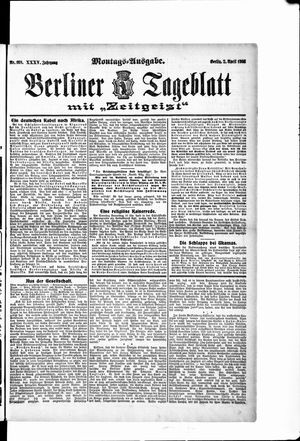 Berliner Tageblatt und Handels-Zeitung vom 02.04.1906