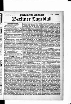 Berliner Tageblatt und Handels-Zeitung on Apr 4, 1906