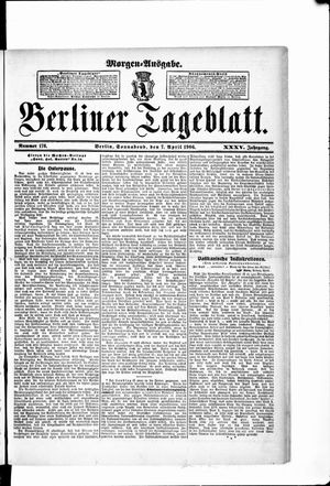 Berliner Tageblatt und Handels-Zeitung vom 07.04.1906