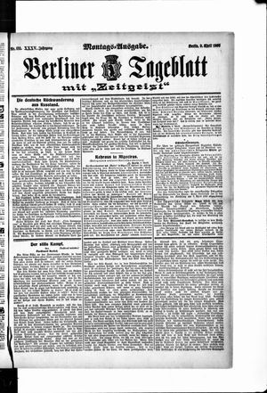 Berliner Tageblatt und Handels-Zeitung vom 09.04.1906
