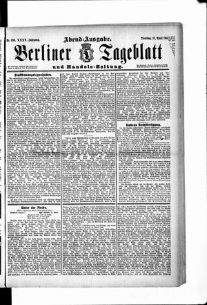 Berliner Tageblatt und Handels-Zeitung vom 17.04.1906