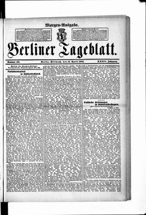 Berliner Tageblatt und Handels-Zeitung vom 18.04.1906