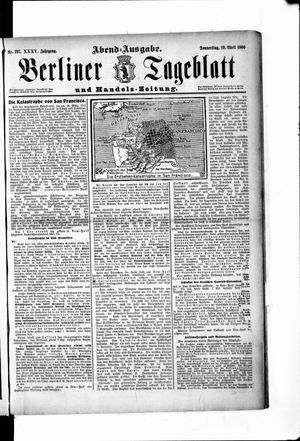 Berliner Tageblatt und Handels-Zeitung vom 19.04.1906