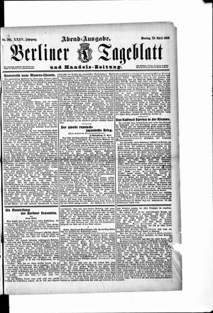 Berliner Tageblatt und Handels-Zeitung vom 23.04.1906