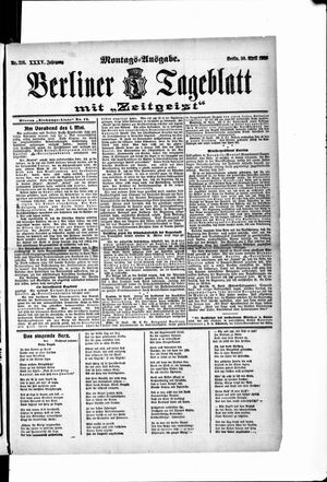 Berliner Tageblatt und Handels-Zeitung vom 30.04.1906