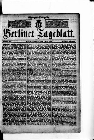 Berliner Tageblatt und Handels-Zeitung on May 1, 1906