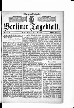 Berliner Tageblatt und Handels-Zeitung on May 2, 1906