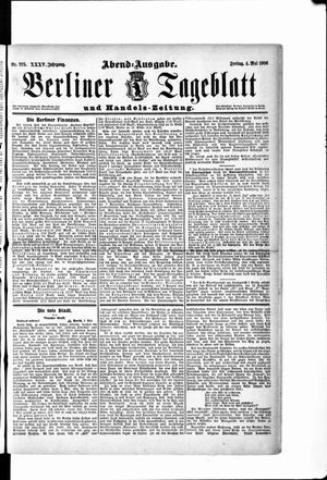 Berliner Tageblatt und Handels-Zeitung vom 04.05.1906