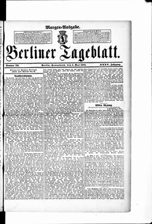 Berliner Tageblatt und Handels-Zeitung on May 5, 1906
