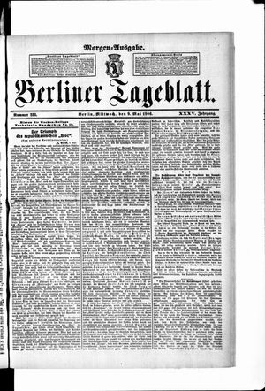 Berliner Tageblatt und Handels-Zeitung on May 9, 1906