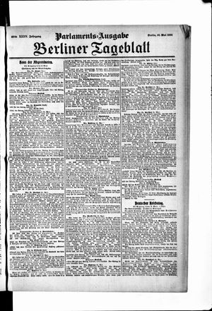 Berliner Tageblatt und Handels-Zeitung vom 10.05.1906