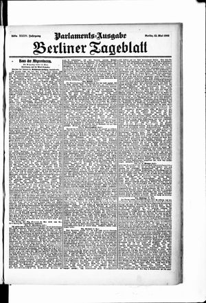 Berliner Tageblatt und Handels-Zeitung vom 13.05.1906