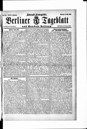 Berliner Tageblatt und Handels-Zeitung on May 14, 1906