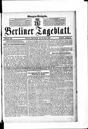 Berliner Tageblatt und Handels-Zeitung on May 16, 1906