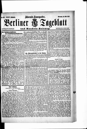 Berliner Tageblatt und Handels-Zeitung vom 16.05.1906