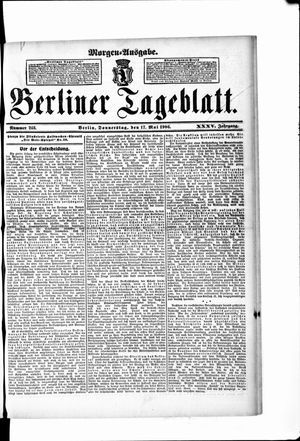 Berliner Tageblatt und Handels-Zeitung on May 17, 1906