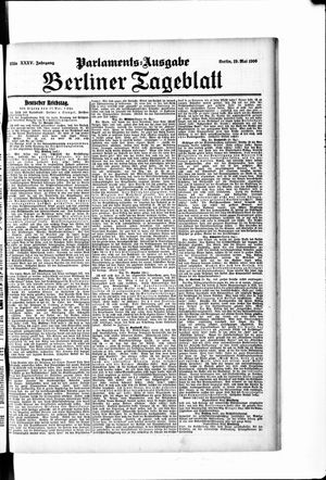 Berliner Tageblatt und Handels-Zeitung on May 19, 1906
