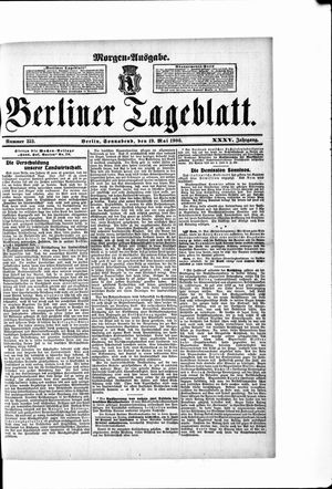 Berliner Tageblatt und Handels-Zeitung vom 19.05.1906