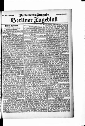 Berliner Tageblatt und Handels-Zeitung vom 24.05.1906
