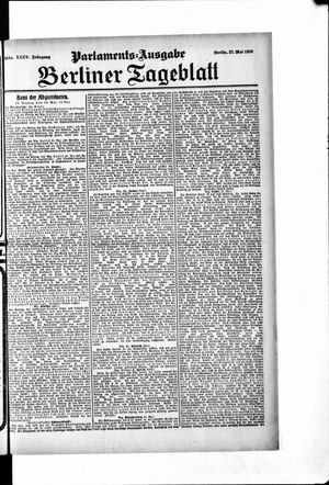 Berliner Tageblatt und Handels-Zeitung vom 27.05.1906
