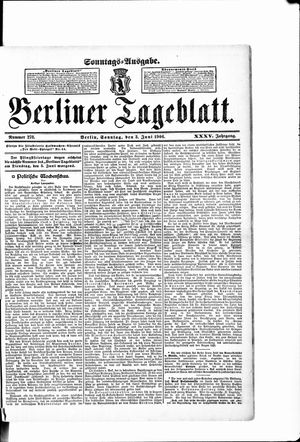 Berliner Tageblatt und Handels-Zeitung on Jun 3, 1906