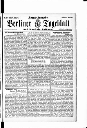 Berliner Tageblatt und Handels-Zeitung on Jun 5, 1906