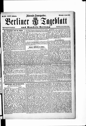 Berliner Tageblatt und Handels-Zeitung on Jun 6, 1906