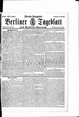Berliner Tageblatt und Handels-Zeitung vom 09.06.1906
