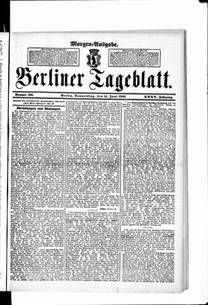 Berliner Tageblatt und Handels-Zeitung vom 14.06.1906