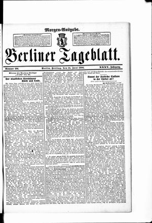 Berliner Tageblatt und Handels-Zeitung vom 15.06.1906