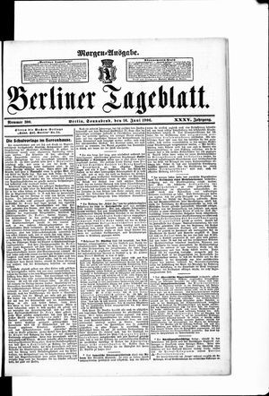 Berliner Tageblatt und Handels-Zeitung vom 16.06.1906