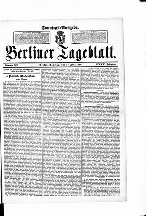 Berliner Tageblatt und Handels-Zeitung vom 17.06.1906