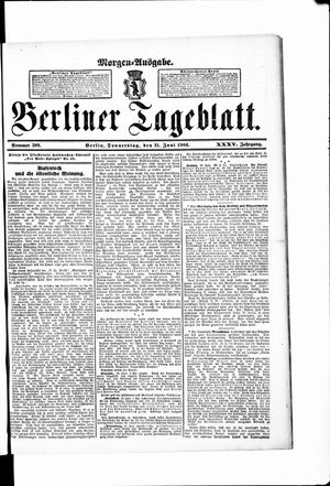 Berliner Tageblatt und Handels-Zeitung vom 21.06.1906