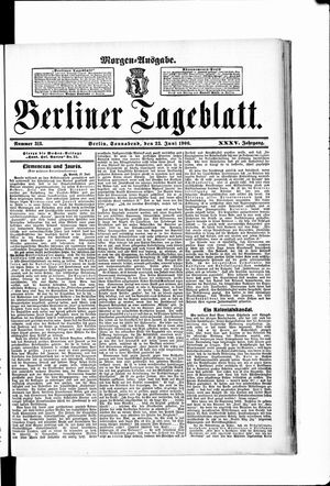 Berliner Tageblatt und Handels-Zeitung vom 23.06.1906