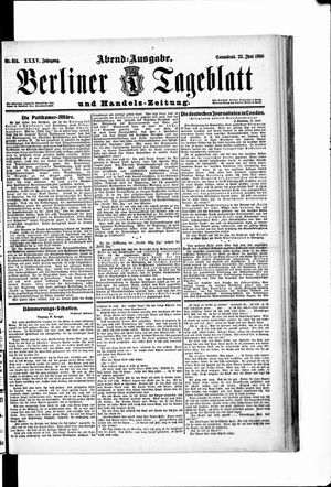 Berliner Tageblatt und Handels-Zeitung vom 23.06.1906