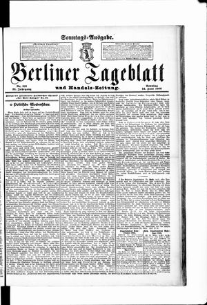Berliner Tageblatt und Handels-Zeitung vom 24.06.1906
