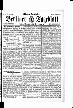 Berliner Tageblatt und Handels-Zeitung vom 25.06.1906