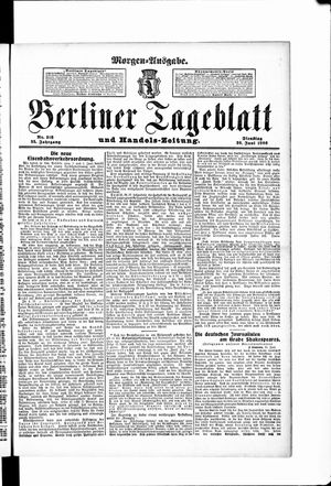Berliner Tageblatt und Handels-Zeitung vom 26.06.1906