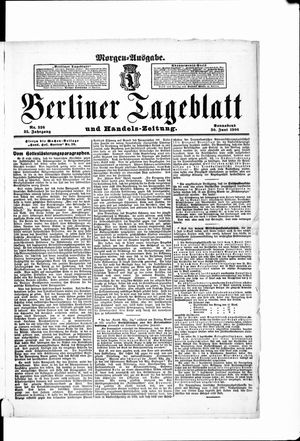 Berliner Tageblatt und Handels-Zeitung vom 30.06.1906
