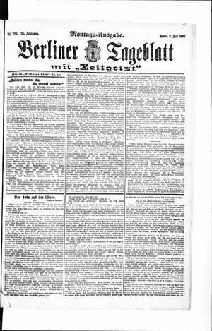 Berliner Tageblatt und Handels-Zeitung vom 02.07.1906
