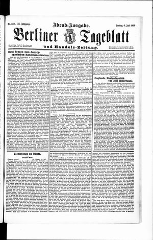 Berliner Tageblatt und Handels-Zeitung vom 06.07.1906
