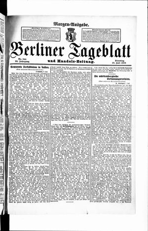 Berliner Tageblatt und Handels-Zeitung vom 10.07.1906